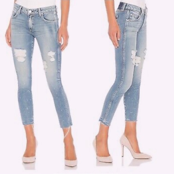 FREE PEOPLE AMO Stix Crop Jeans in Spin the Bottle Size 25 - Picture 4 of 10